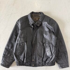 Vintage Members Only Mens Leather Jacket Large